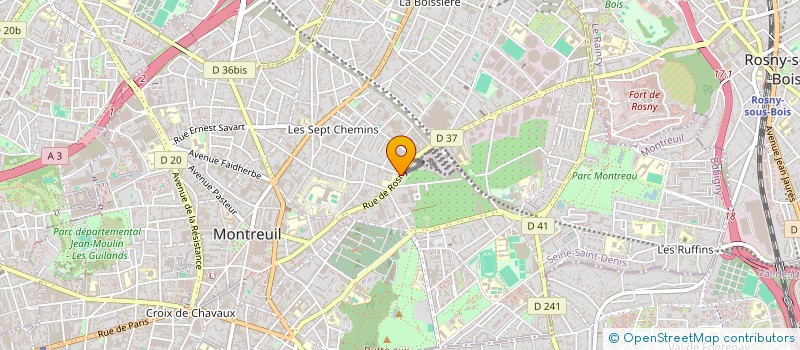 localisation de l'entreprise ROSNY MARKET à MONTREUIL