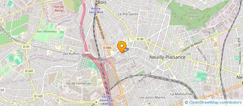 localisation de l'entreprise ROSNY PIZZA à ROSNY-SOUS-BOIS