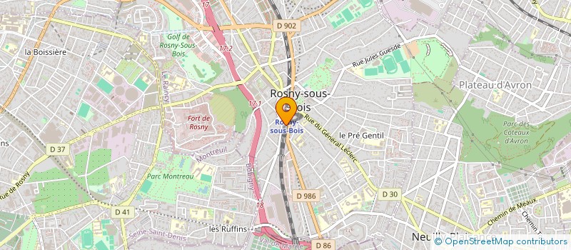 localisation de l'entreprise ROSNY-RAIL à ROSNY-SOUS-BOIS