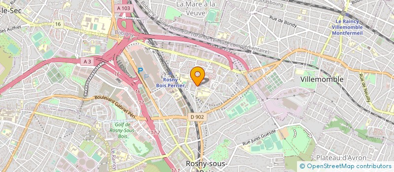 localisation de l'entreprise ROSNY SERVICES PRESSING à ROSNY-SOUS-BOIS