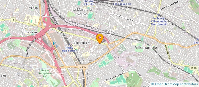 localisation de l'entreprise ROSNY -YAM à ROSNY-SOUS-BOIS
