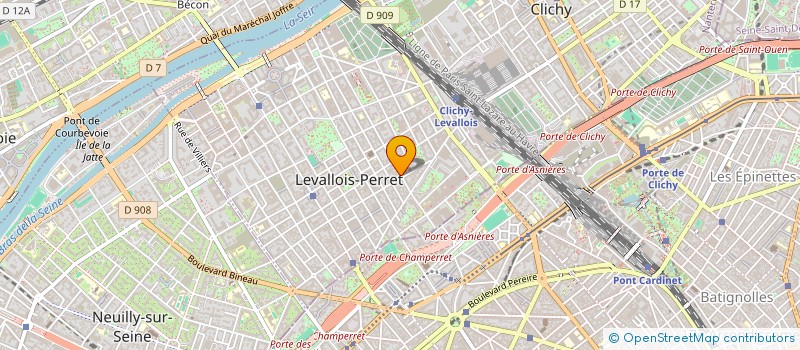 localisation de l'entreprise ROSSA DRIVE à LEVALLOIS-PERRET