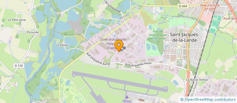 localisation de l'entreprise ROSSA FRANCE  SAINT-JACQUES-DE-LA-LANDE