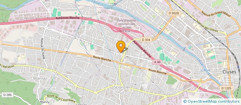 localisation de l'entreprise ROSSET CHAUFFAGE  SCIONZIER