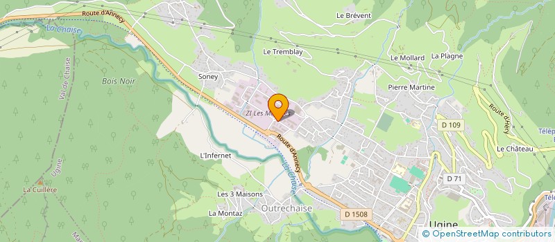 localisation de l'entreprise ROSSET SARL à UGINE