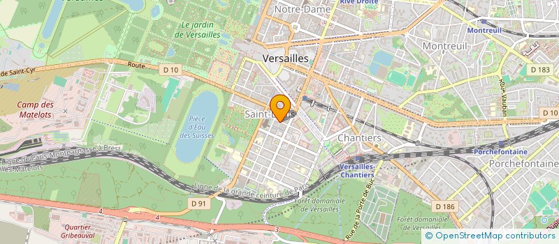 localisation de l'entreprise ROSSI à VERSAILLES