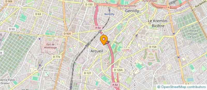 localisation de l'entreprise ROSSI ENTREPRISES à ARCUEIL