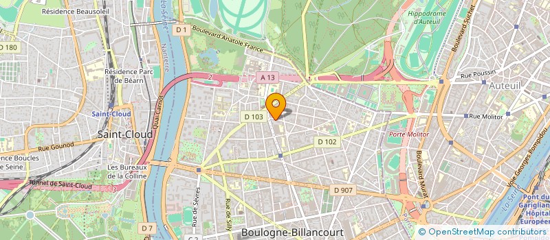 localisation de l'entreprise ROSSI GILBE à BOULOGNE-BILLANCOURT