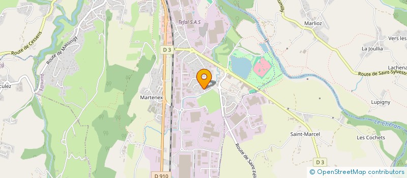 localisation de l'entreprise ROSSI MACONNERIE GENERALE  RUMILLY