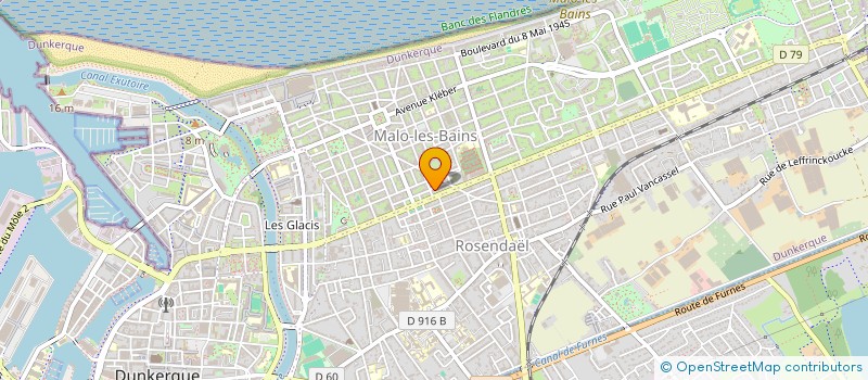 localisation de l'entreprise ROSSI VANDAELE à DUNKERQUE
