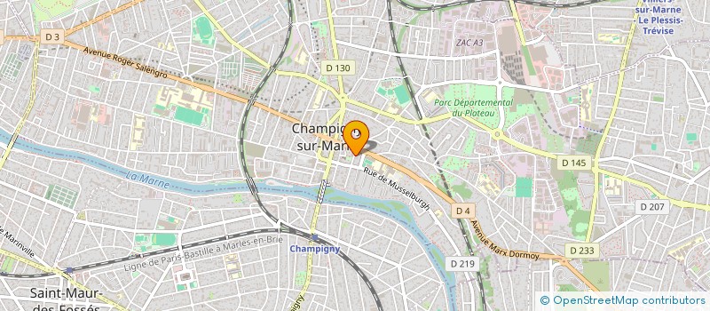 localisation de l'entreprise ROSSIGNOL ET CIE à CHAMPIGNY-SUR-MARNE