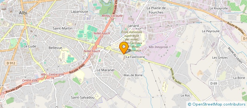 localisation de l'entreprise ROSSO THIERRY ET DELEAGE DIDIER  ALBI