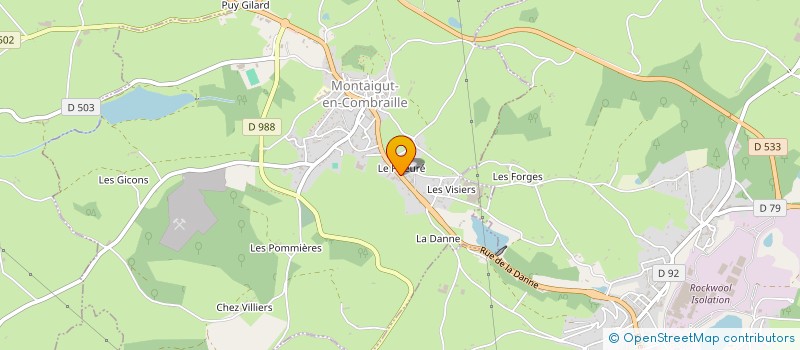 localisation de l'entreprise ROTAFLOT à MONTAIGUT-EN-COMBRAILLE