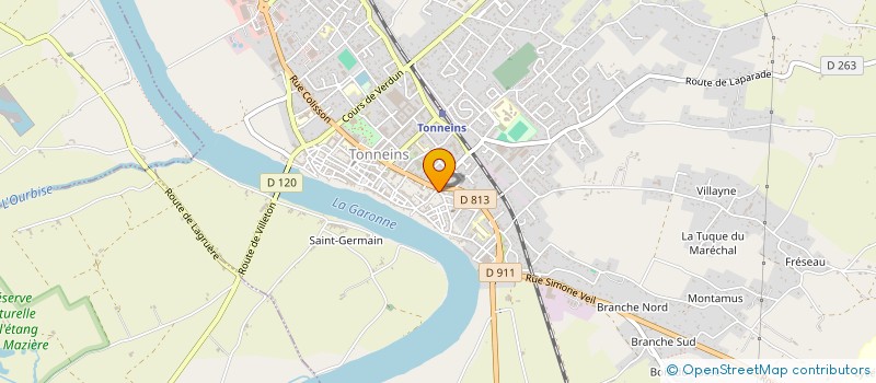 localisation de l'entreprise ROTARACT VAL DE GARONNE : MARMANDE-TONNEINS  TONNEINS