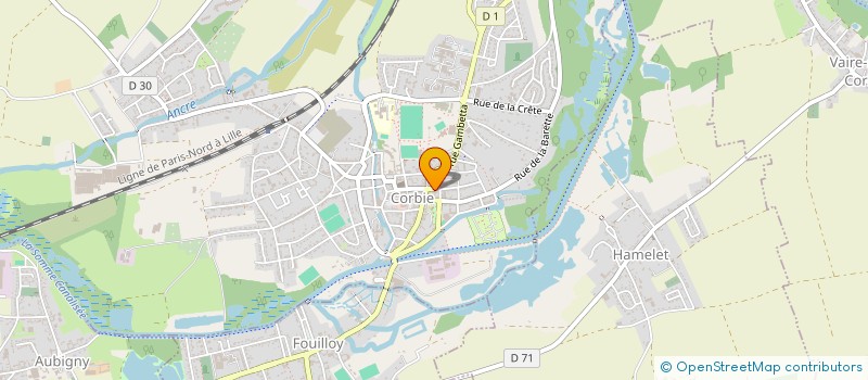 localisation de l'entreprise ROTARY CLUB AMIENS - LES TROIS VALLEES à CORBIE