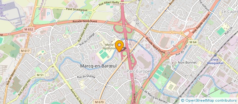 localisation de l'entreprise ROTARY CLUB DE LILLE à MARCQ-EN-BARŒUL