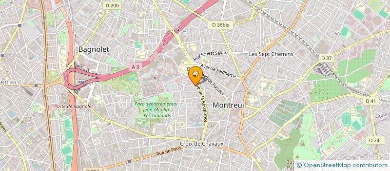 localisation de l'entreprise ROTISSERIE DES CLOS à MONTREUIL
