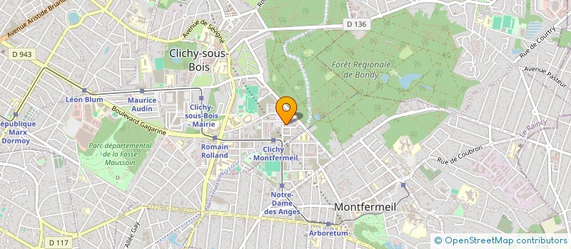 localisation de l'entreprise ROTISSERIE DU CENTRE à CLICHY-SOUS-BOIS