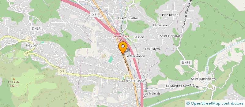 localisation de l'entreprise ROTISSERIE PRINDERRE ET FILS  LA DESTROUSSE