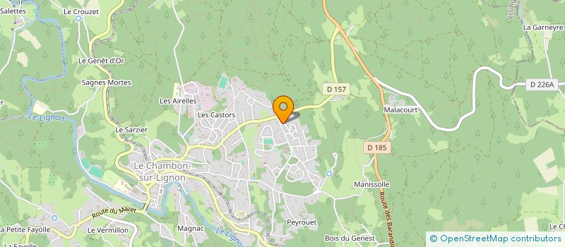 localisation de l'entreprise ROTISSERIE TRAITEUR DU LIGNON  LE CHAMBON-SUR-LIGNON