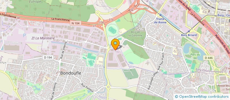 localisation de l'entreprise ROTO 91 à EVRY-COURCOURONNES
