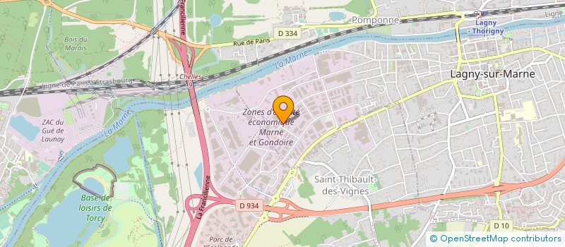 localisation de l'entreprise ROTO EURO GRAPH à LAGNY-SUR-MARNE