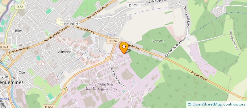 localisation de l'entreprise ROTO SARRE à SARREGUEMINES