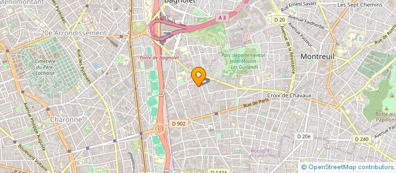 localisation de l'entreprise ROTOLUX-B à BAGNOLET