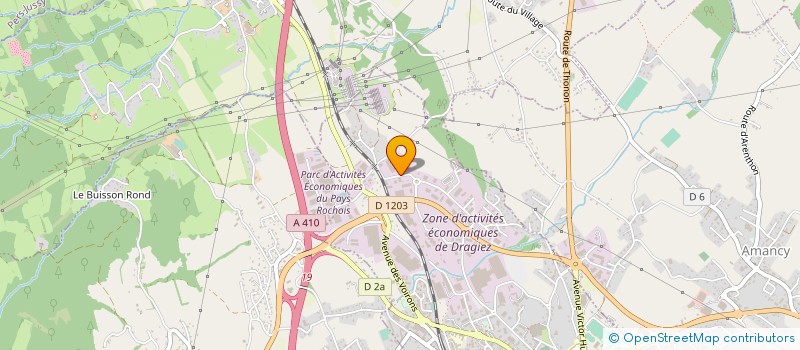 localisation de l'entreprise ROTRONICS à LA ROCHE-SUR-FORON