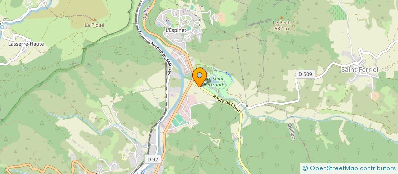 localisation de l'entreprise ROUANET - MONTE à QUILLAN