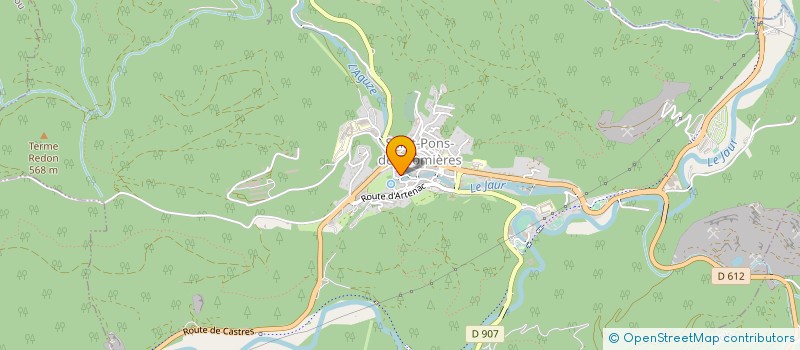 localisation de l'entreprise ROUANET VERGNES à SAINT-PONS-DE-THOMIERES