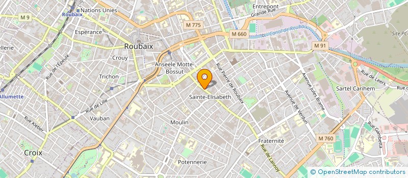 localisation de l'entreprise ROUBAISIENNE DE CONSTRUCTION à ROUBAIX