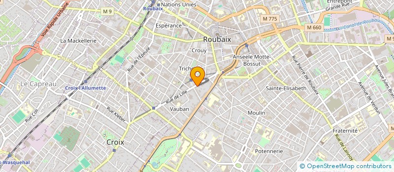 localisation de l'entreprise ROUBAIX EXPERTISE COMPTABLE à ROUBAIX