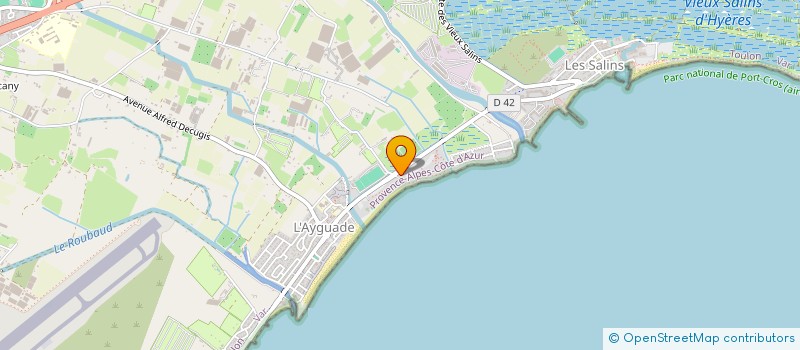 localisation de l'entreprise ROUBAUD HOTEL RESTAURANT LE MEROU  HYERES