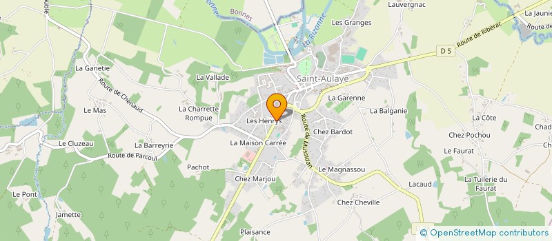 localisation de l'entreprise ROUBY & FILLE à SAINT AULAYE-PUYMANGOU