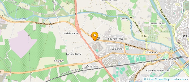 localisation de l'entreprise ROUCAIROL ROBERT GERARD ROBERT à BEZIERS