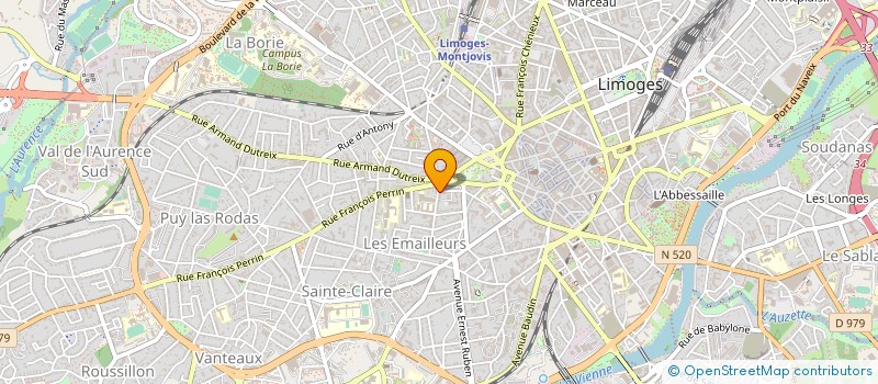 localisation de l'entreprise ROUCHAUD S.A. à LIMOGES