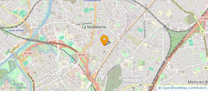localisation de l'entreprise ROUDI METROPOLE à LA MADELEINE