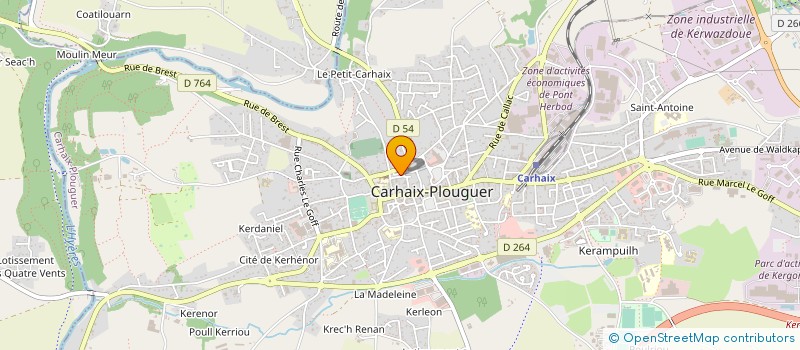 localisation de l'entreprise ROUDOUR à CARHAIX-PLOUGUER
