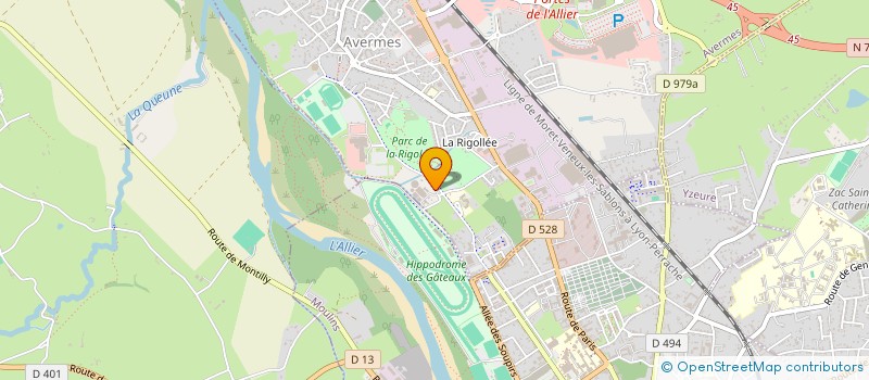 localisation de l'entreprise ROUE D OR MOULINS YZEURE AVERMES  AVERMES