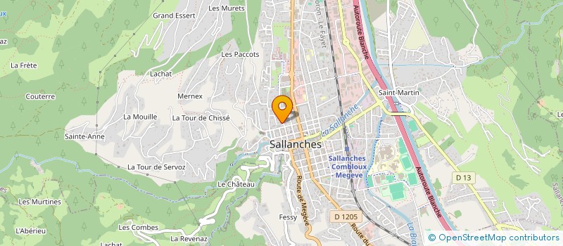 localisation de l'entreprise ROUE LIBRE à SALLANCHES