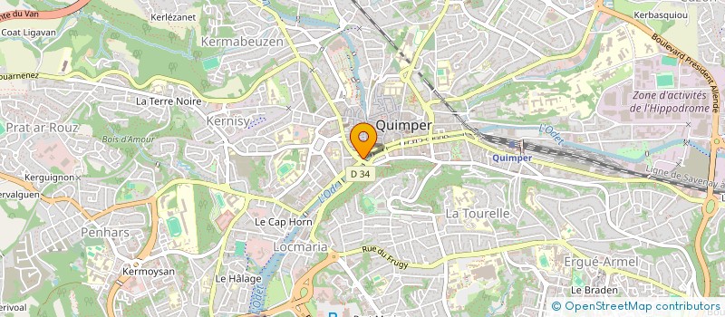 localisation de l'entreprise ROUE - PERHIRIN IMMOBILIER à QUIMPER