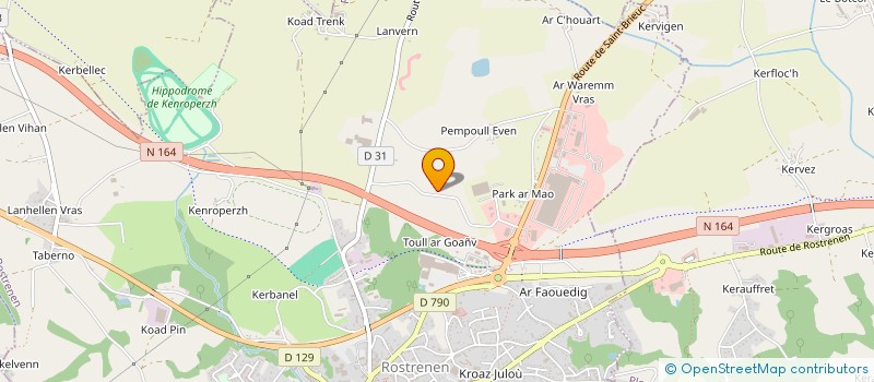 localisation de l'entreprise ROUED à GLOMEL