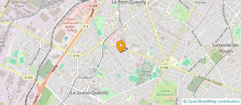 localisation de l'entreprise ROUEN BATI  LE PETIT-QUEVILLY