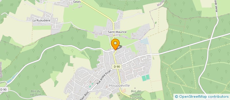 localisation de l'entreprise ROUEN BENNES TRANSPORTS  HOUPPEVILLE