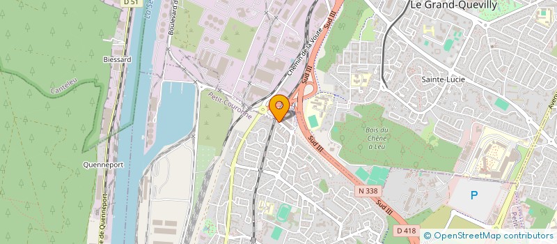 localisation de l'entreprise ROUEN COURSES  PETIT-COURONNE