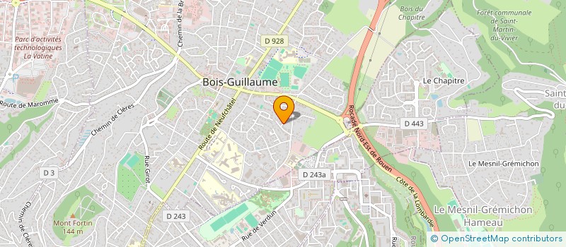 localisation de l'entreprise ROUEN RESPIRE - COLLECTIF CITOYEN POUR LA TRANSPARENCE SUR L'ACCIDENT LUBRIZOL ET LA DEFENSE DES VICTIMES à BOIS GUILLAUME