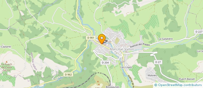 localisation de l'entreprise ROUERGUE DISTRIBUTION à MARCILLAC-VALLON