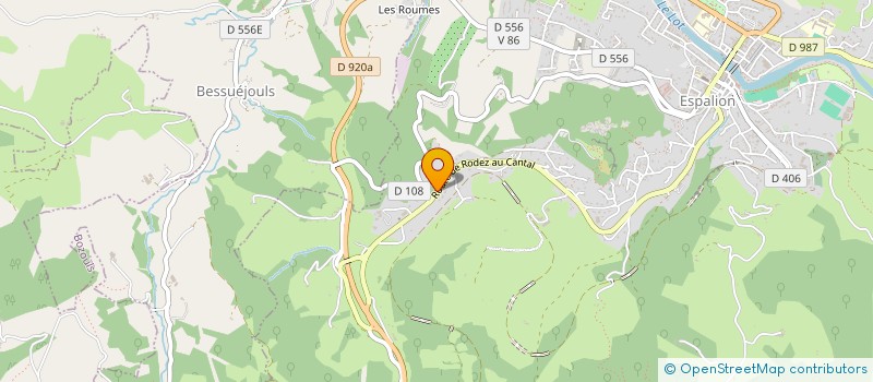 localisation de l'entreprise ROUERGUE TRAITEMENT-GESTION à ESPALION