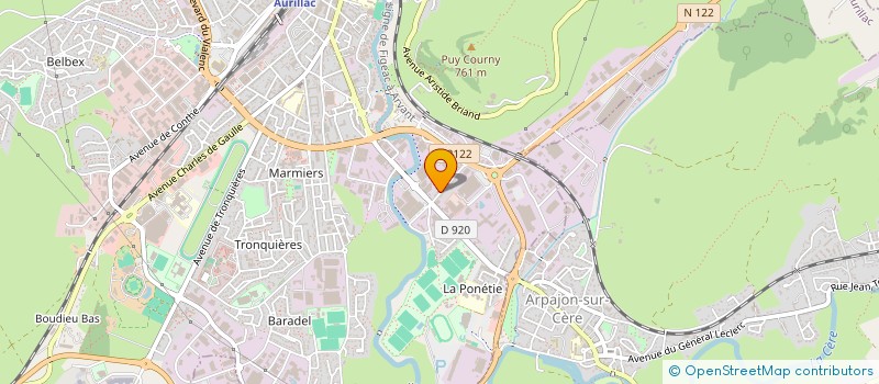 localisation de l'entreprise ROUFFET - LAPORTE à AURILLAC